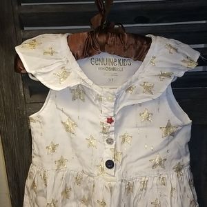 Oshkosh White & Gold Stars Dress